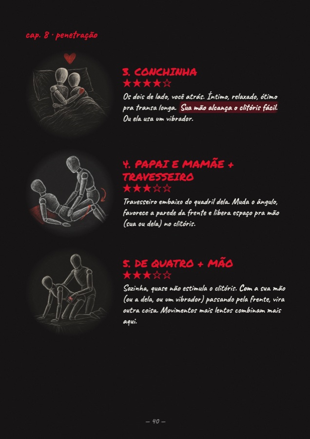 Página do caderno: mais posições